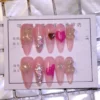 pink heart nails - Dreamall