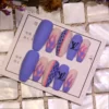 matte blue nails - Dreamall