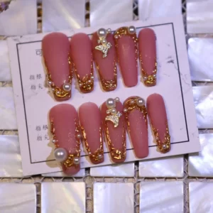 pink and gold nails - Dreamall