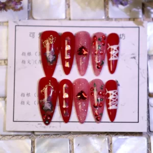 red birthday nails - Dreamall