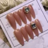 nude nails with rhinestones - Dreamall